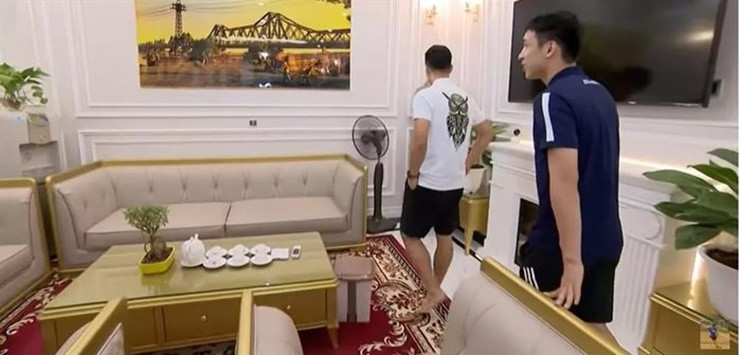 Cận cảnh không gian phòng khách bên trong căn nhà.