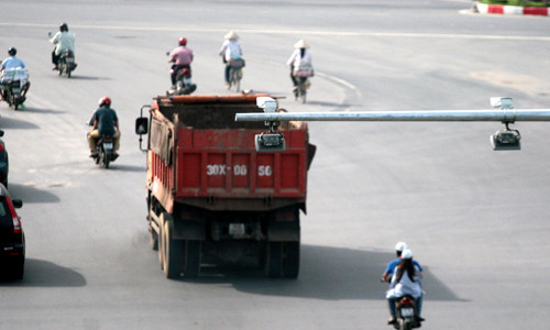 Hệ thống camera với hàng chục máy tại nút giao Big C được lắp đặt mới đây.