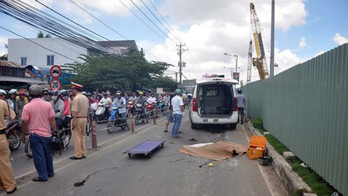 Hiện trường vụ tai nạn thương tâm.