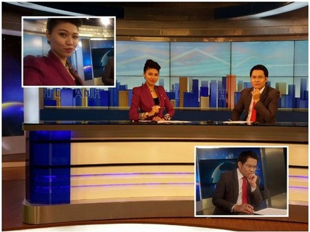 Ngọc Trinh rất thích "tự sướng" những lúc nghỉ giải lao giữa chương trình.