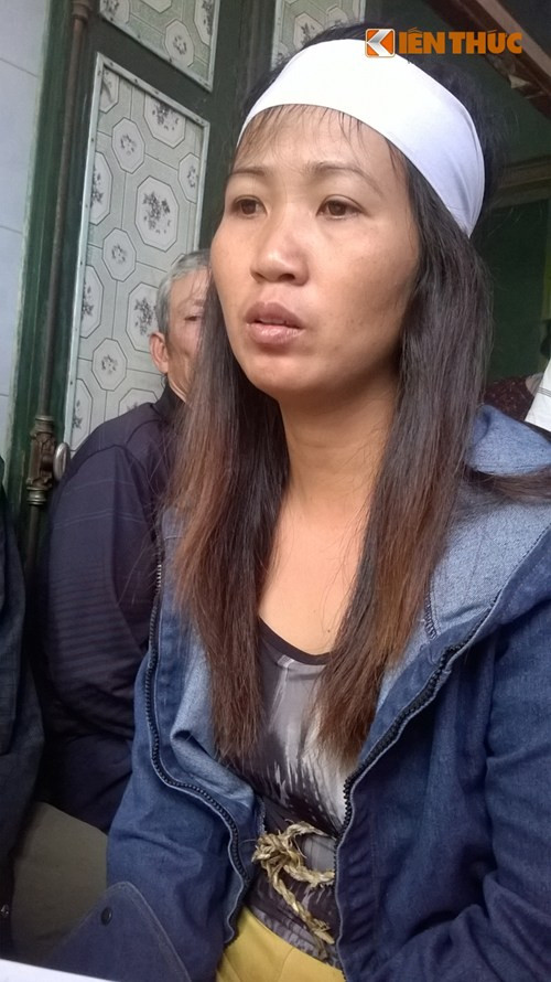 Chị Đỗ Thị Quý, vợ anh Nguyễn Văn Sửu.