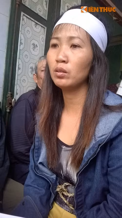 Chị Đỗ Thị Quý, vợ anh Nguyễn Văn Sửu.