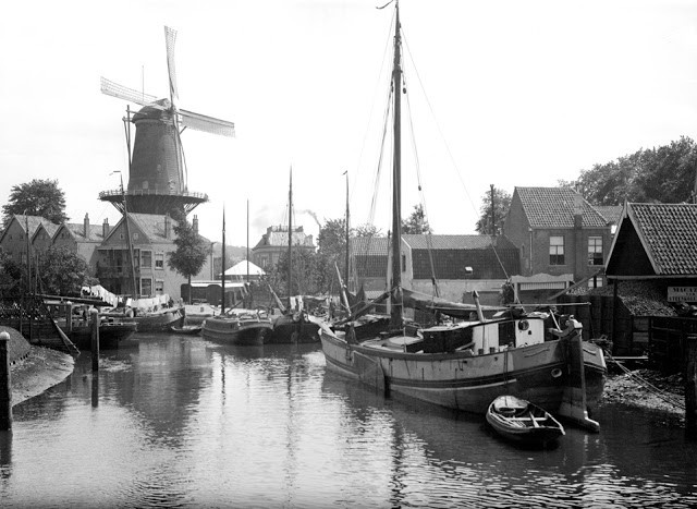 Cối xay gió mang tên "De Maagd" (Trinh nữ) ở Dordrecht. Ảnh: Bill Nelson Flickr.