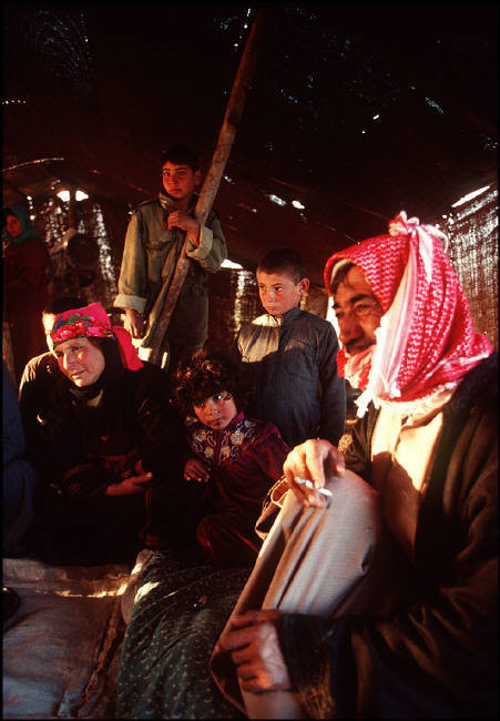 Trong một căn lều của người du mục nằm trên đường đến Aleppo. Ảnh: Magnum Photos.