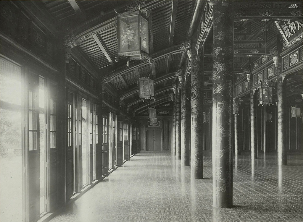 Bên trong điện Thái Hòa, nơi đăng quang của các vua nhà Nguyễn ở Hoàng thành Huế. Ảnh tư liệu.