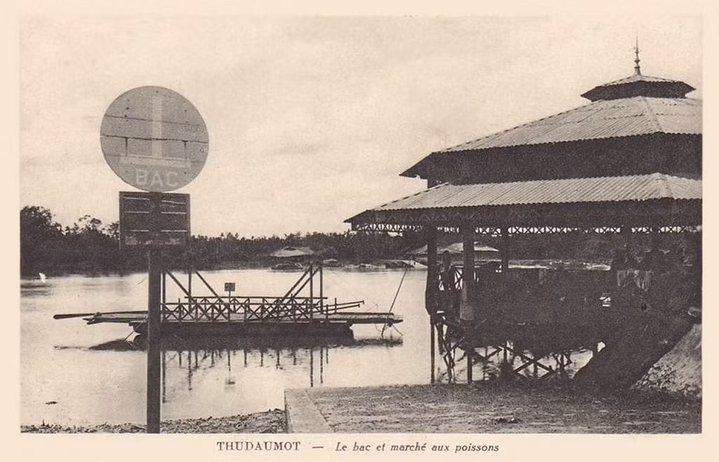 Bến phà cạnh chợ cá Thủ Dầu Một. Ảnh tư liệu.