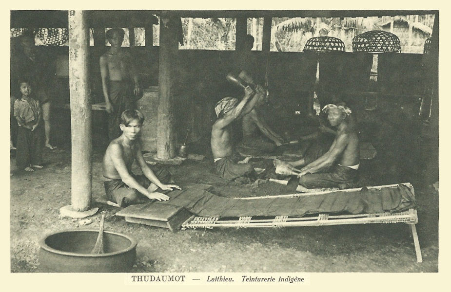 Xưởng nhuộm của dân địa phương tại Lái Thiêu. Ảnh tư liệu.