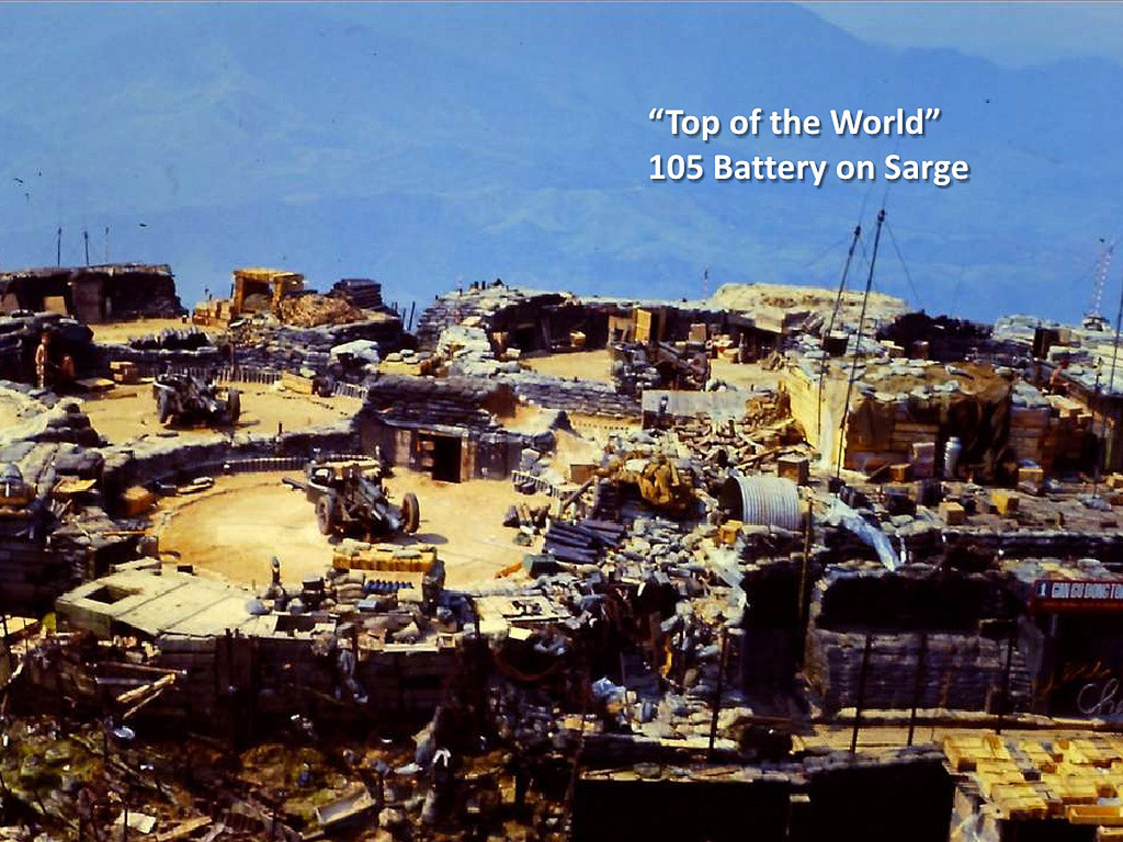 Các khẩu pháo được đặt ở vị trí cao nhất.