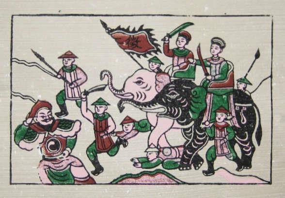 Căm thù nợ nước, giặc nhà, năm 40, Hai Bà Trưng phất cờ khởi nghĩa, tấn công vào trị sở Luy Lâu. Viên Thái thú Tô Định sợ hãi phải cắt tóc, cạo râu, vất bỏ ấn tín, trà trộn vào đám loại quân, tháo chạy về Trung Quốc. Đất nước giành lại độc lập trong vòng 3 năm, Hai Bà lên làm vua, sử cũ gọi là Trưng Nữ Vương.