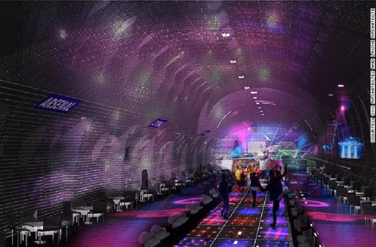 Quầy bar cao cấp kèm sân khấu biểu diễn nhạc sống đầy sôi động.