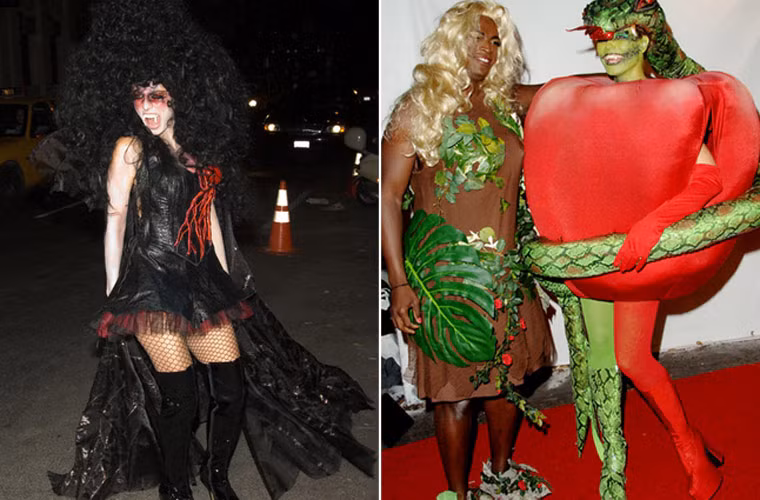 Năm 2005, Heidi Klum lại hóa trang thành ma cà rồng với mái tóc giả to tướng và bộ đồ đen xì từ đầu đến chân. Năm 2006, siêu mẫu người Đức cải trang thành một quá táo khổng lồ có con rắn quấn ngang qua còn chồng cô, nam ca sĩ Seal thì hóa trang thành Eva.