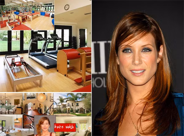 Căn phòng tập của nữ diễn viên Kate Walsh không chỉ rất đầy đủ mà còn mang lại cho mọi người cảm giác ấm áp và muốn tập ngay khi bước chân vào đây.