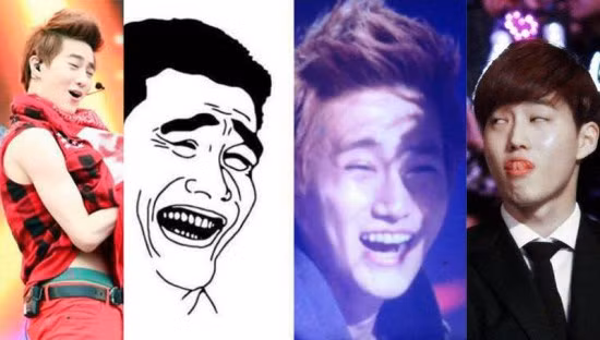 Suho nhóm EXO gây ấn tượng với khán giả nhờ khuôn mặt rất “hề”.