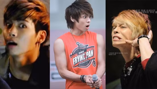 Jonghyun nhóm SHINee quen thuộc với kiểu há miệng mỗi khi muốn thể hiện cảm xúc vui buồn gì.