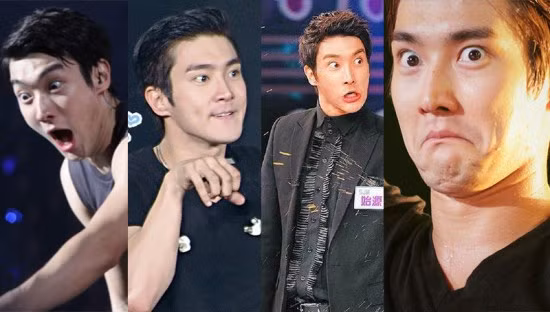 Khuôn mặt của Siwon nhóm Super Junior gây ấn tượng bởi vẻ trẻ con với đủ kiểu thể hiện cảm xúc qua đôi mắt và khóe miệng.