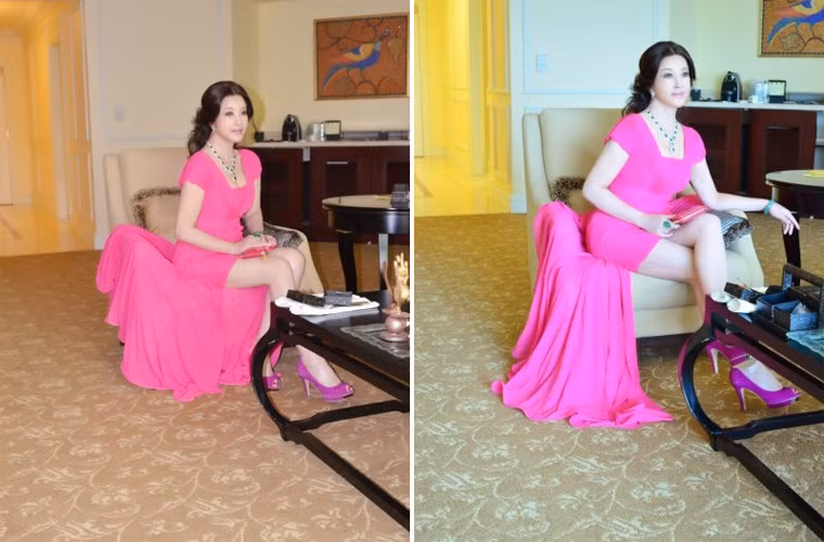 Những hình ảnh trẻ trung của Lưu Hiểu Khánh từng được nhiều người ngưỡng mộ là nhờ trang điểm, trang phục, và đặc biệt là photoshop.