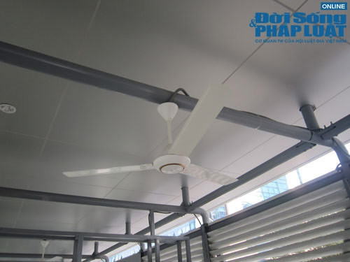 Quạt trần... phục vụ hành khách vào những ngày nắng nóng.
