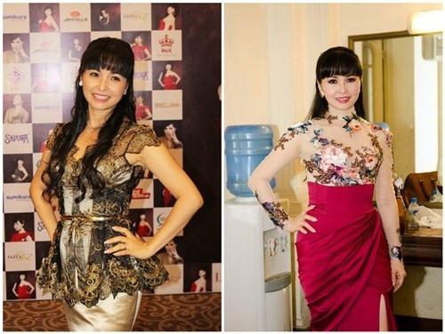 Sau một thời gian dài vắng bóng làng giải trí, ca sĩ Trang Nhung tái xuất tại chương trình "Tuyệt đỉnh tranh tài 2014". Được đánh giá là mỹ nhân U50 có nhan sắc trẻ trung vượt thời gian nhưng gu thẩm mỹ của cô lại là chủ đề đáng bàn. Phong cách diêm dúa, nhiều màu sắc, họa tiết rườm rà... đưa Trang Nhung trở thành mỹ nhân ăn vận lỗi thời.