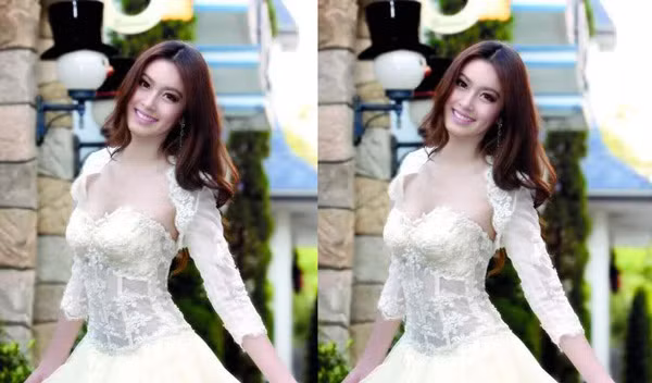 Nong Poy từng nhiều lần khoác lên mình chiếc váy cưới.