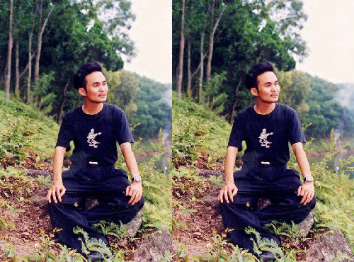 Nhìn danh sĩ nam tính khác hẳn những vai diễn giả gái của mình.