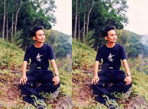 Nhìn danh sĩ nam tính khác hẳn những vai diễn giả gái của mình.