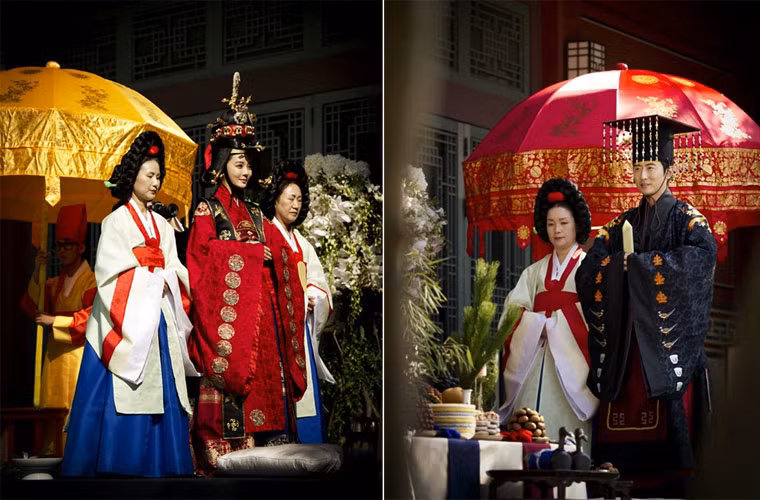 Đám cưới của hai ngôi sao Trung – Hàn được tổ chức theo nghi lễ truyền thống Hàn Quốc.