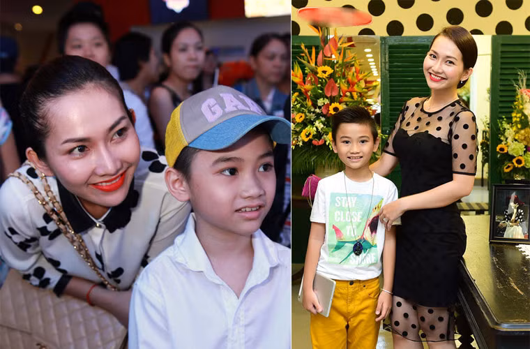 Bé Sonic, con trai nữ diễn viên Kim Hiền rất giống mẹ, nhất là khuôn mặt.