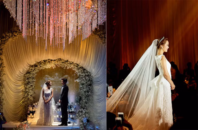 Hình ảnh tuyệt đẹp trong đám cưới Chae Rim - Cao Tử Kỳ.