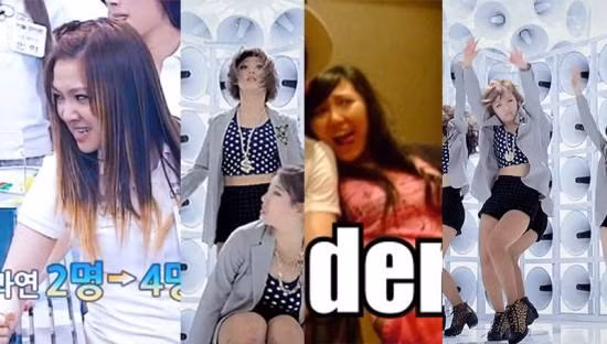 Min nhóm miss A với đủ kiểu thể hiện nét mặt xấu xí trên sân khấu.