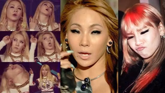 Nữ ca sĩ CL, trưởng nhóm 2NE1, cũng thường xuyên xuất hiện trên các phương tiện truyền thông với nét mặt thật nực cười.