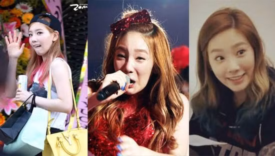 Taeyeon nhóm Girls’ Generation biểu cảm khuôn mặt rất ngố và kỳ quặc.
