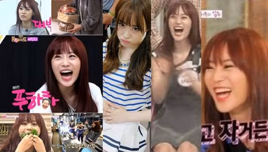 Youngji nhóm KARA để lại ấn tượng với khán giả với rất nhiều khoảnh khắc tươi vui, cười “tới bến”.