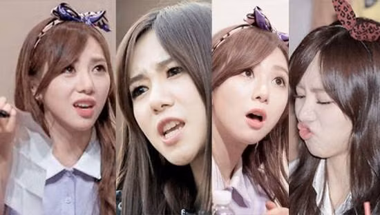 Minas nhóm AOA nổi tiếng với rất nhiều kiểu cảm xúc rất đáng yêu và gây cười.