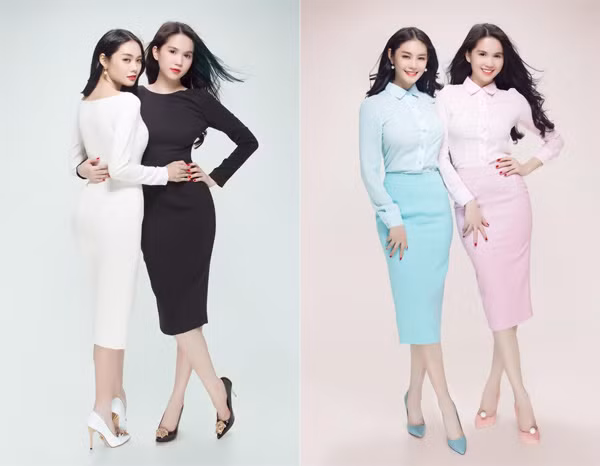 Không phải những trang phục hàng hiệu đắt đỏ, nhưng cả Ngọc Trinh và Linh Chi đều rạng rỡ.