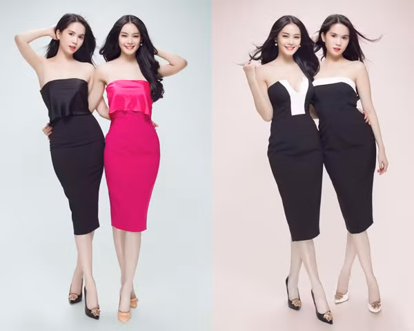 Hai người mẫu Ngọc Trinh - Linh Chi có làn da, vóc dáng và vẻ đẹp ngang ngửa nhau.