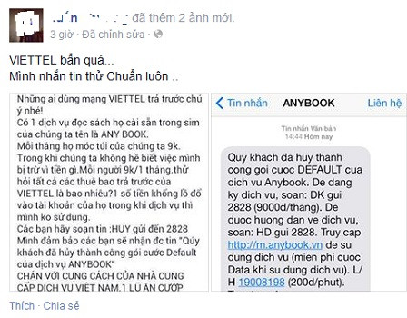Đến khi nhận được cảnh báo trên mạng khách hàng mới biết trước đến giờ đã bị Viettel "móc túi".