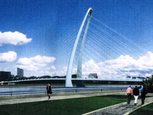 Cầu Thủ Thiêm 2 dài hơn 850m, rộng 19,3m với 4 làn xe, có tổng vốn đầu tư 2.300 tỷ đồng. Cầu sẽ nối từ quận 1 sang KĐT mới Thủ Thiêm, quận 2 (với hướng tuyến ngã tư Lê Duẩn- Đinh Tiên Hoàng qua giao lộ Tôn Đức Thắng- Nguyễn Hữu Cảnh, qua nhà máy đóng tàu Ba Son để nối với Thủ Thiêm).