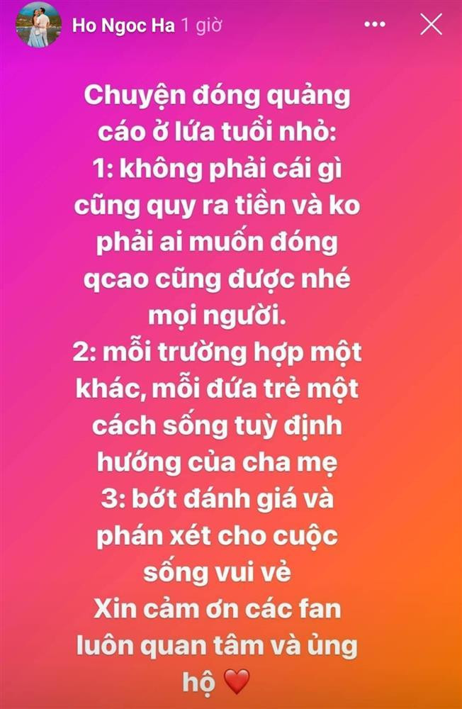 Ho Ngoc Ha noi ly do cho con dong quang cao, lieu hop ly?-Hinh-3