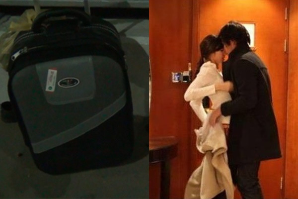 Chong di hen ho ve thi giat minh khi thay vali quan ao da xep gon gang ngoai cong