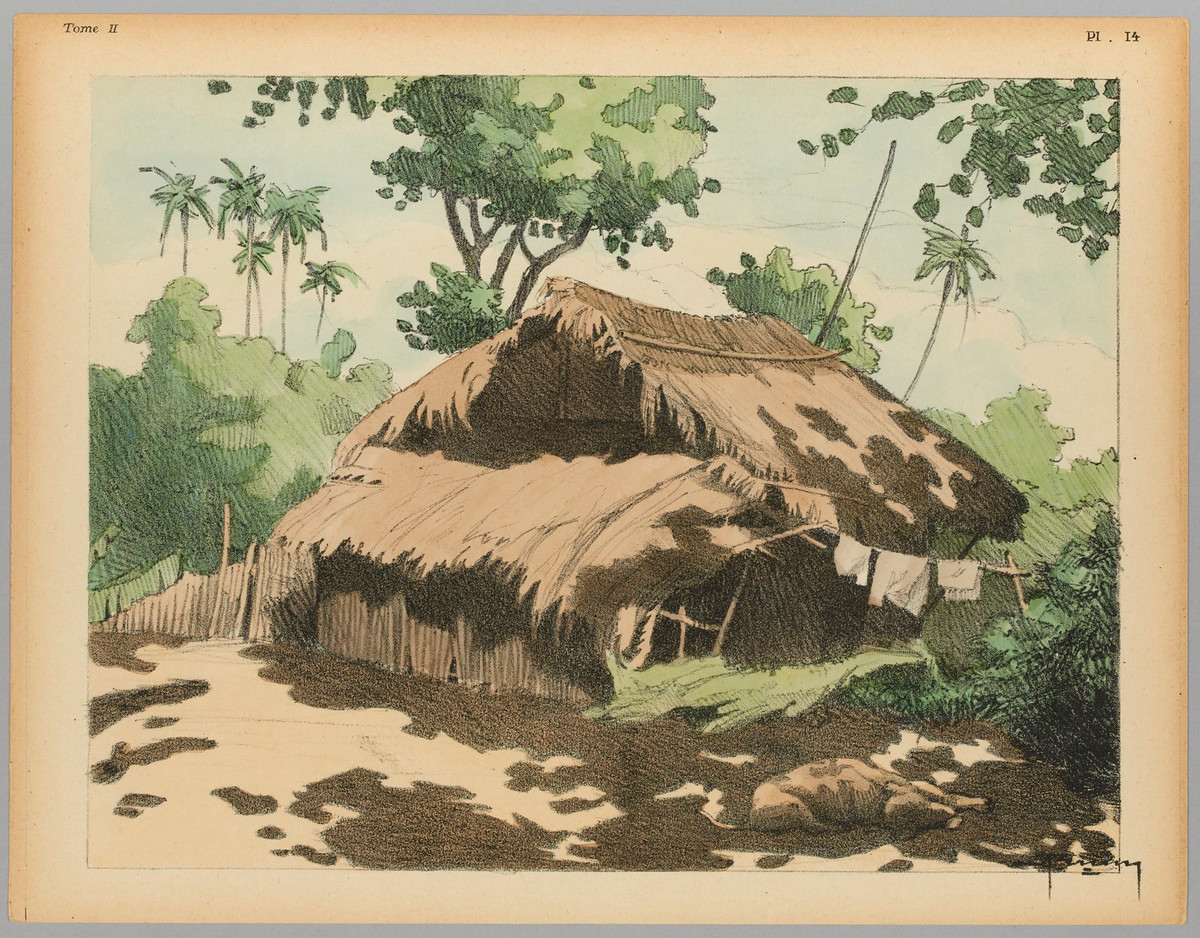 Ngôi nhà lá điển hình ở vùng nông thôn Nam Bộ xưa.