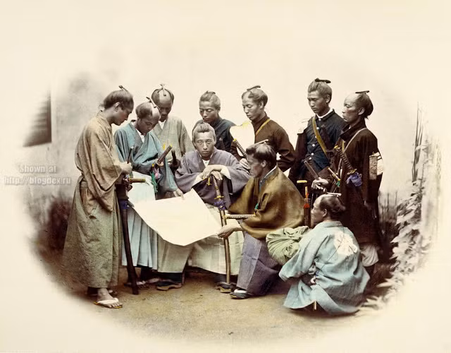 Chân dung nhóm Samurai thuộc phe Satsuma trong cuộc chiến tranh Boshin năm 1868.
