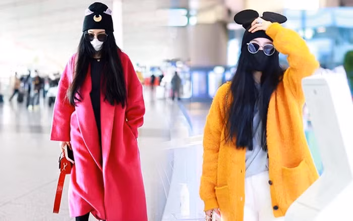 Lối ăn mặc màu mè và mix&amp;match rối rắm, chẳng mấy ăn nhập chính là một trong những nguyên nhân khiến dân tình luôn thở dài trước mỗi lần Phạm Băng Băng xuất hiện đời thường. Nhìn vào bộ cánh này của Phạm Băng Băng, chắc hẳn rằng ai cũng phải tự hỏi nữ diễn viên vì sao phải tự dìm hàng phong cách. Dù 2 chiếc áo ấm áp mang tông màu rực đã đủ hút mắt, nhưng cách phối thêm nón hình thú đã đánh tụt đi độ sang chảnh của tổng thể.