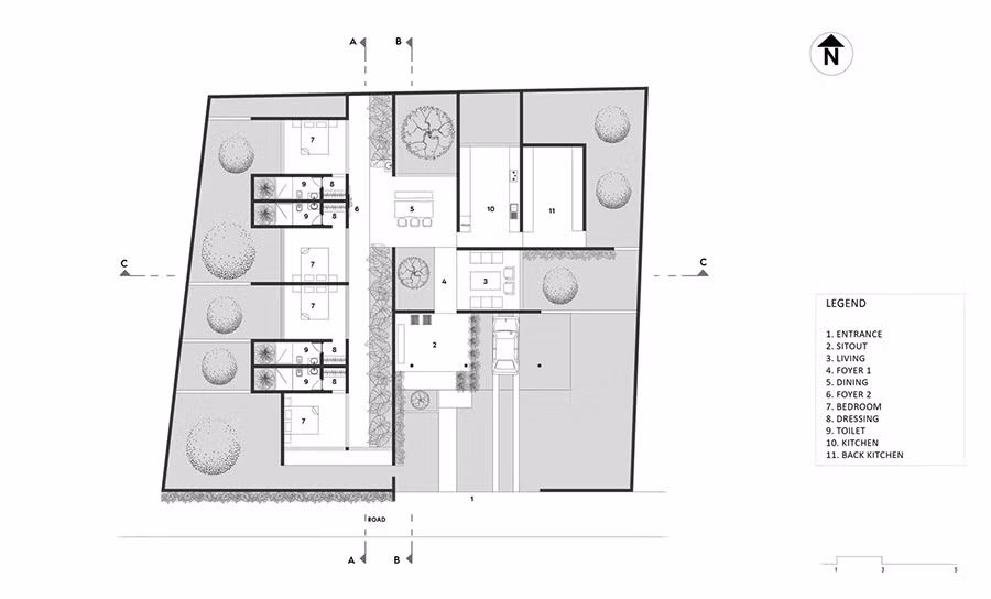 Nhà vườn 1 tầng 4 phòng ngủ mộc mạc nhưng vẫn rất sang trọng ảnh 2