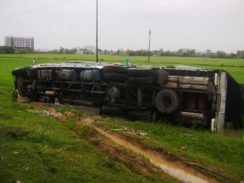 Hiện trường vụ tai nạn.