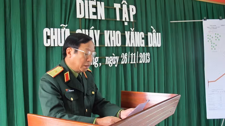 Thiếu tướng Phạm Quang Đối rút kinh nghiệm cuộc diễn tập