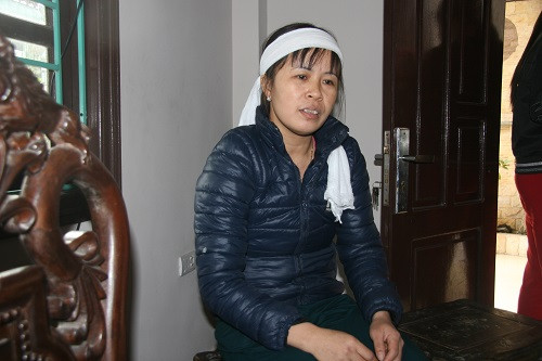 Chị Nguyễn Thị Thơ, vợ nạn nhân Văn.