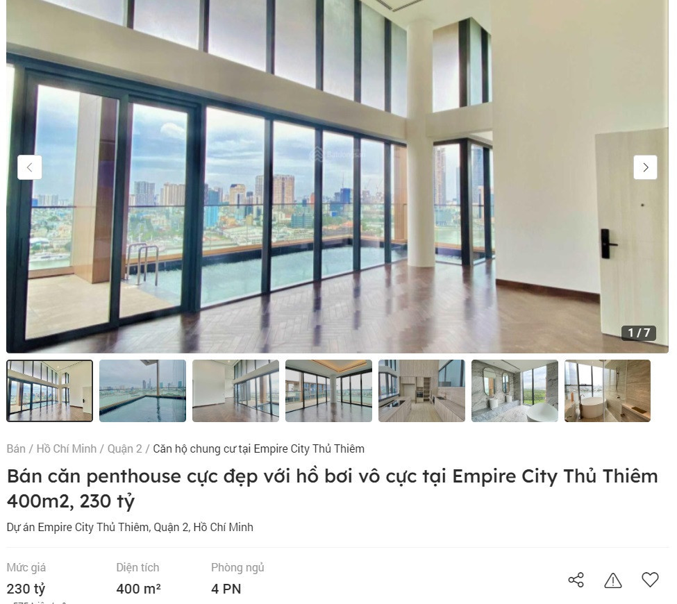 Giật mình những căn hộ được rao bán giá chỉ dành cho giới siêu giàu - Hình 2 Giat minh nhung can ho duoc rao ban gia chi danh cho gioi sieu giau-Hinh-2