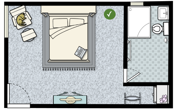 Bo tri nha ve sinh trong phong ngu nhu nao thi tot