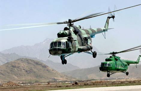 Trực thăng Mi-17 của Không quân Afghanistan.
