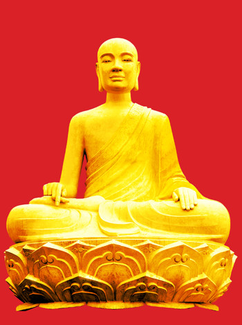 Mẫu phác thảo tượng đồng Phật hoàng Trần Nhân Tông đặt tại khu di tích Yên Tử.